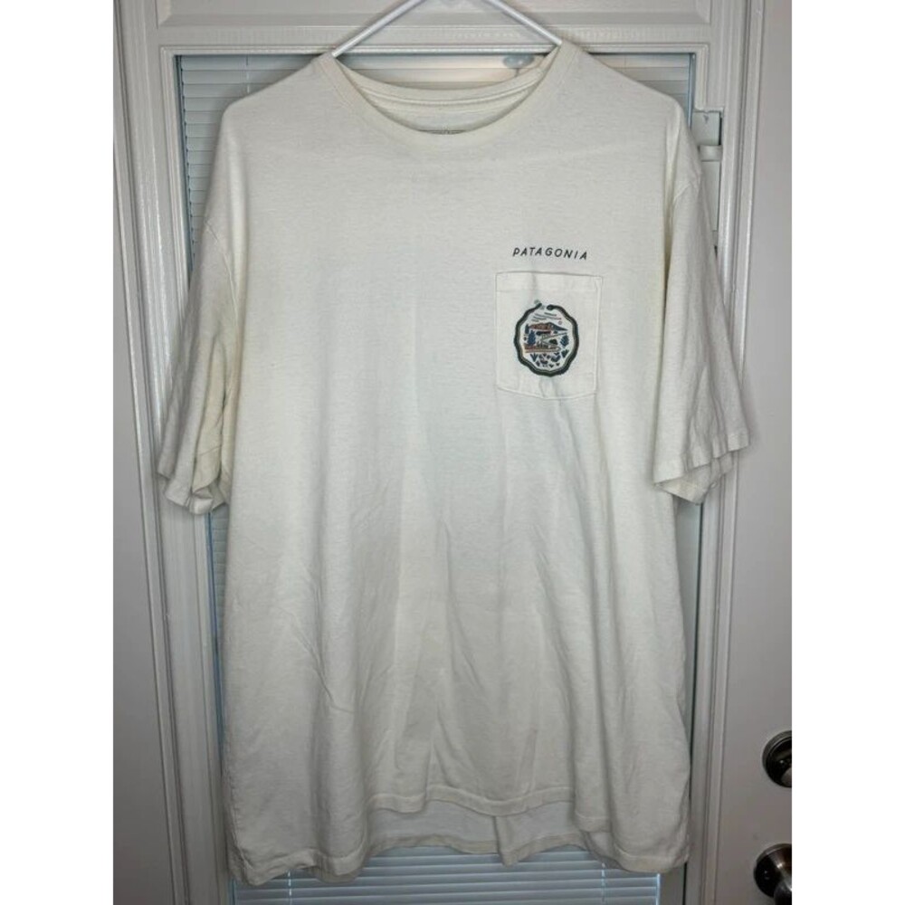 Patagonia Responsibili-Tee “Share the Trail” Graphic Pocket T-Shirt Men’s XL